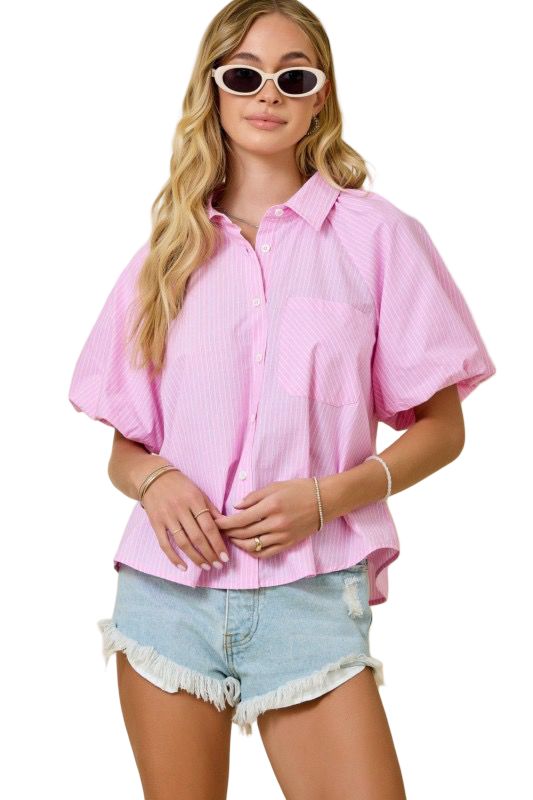 Pretty In Pink Button Down