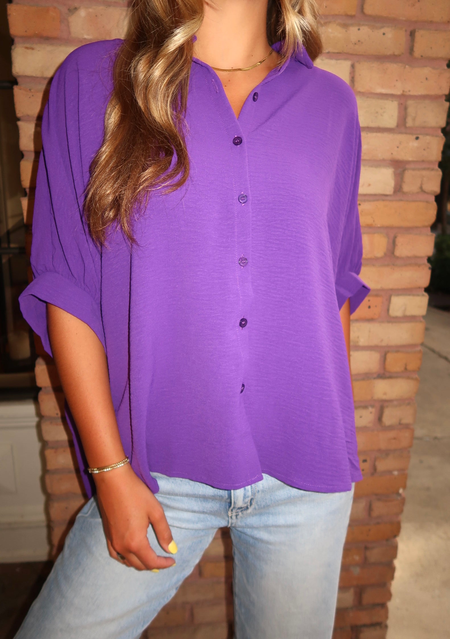 Geaux Girl Button Down