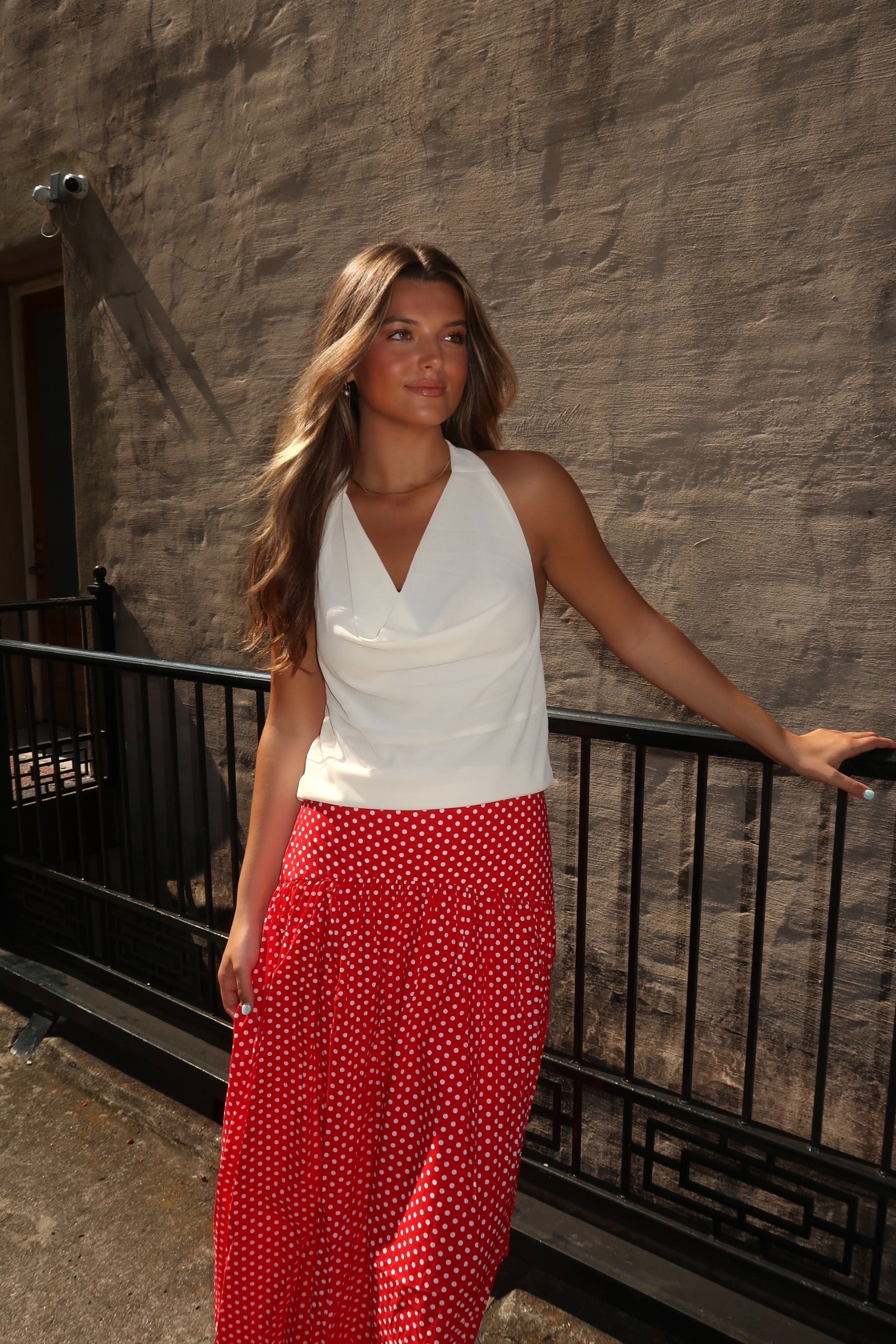 Red Maxi Skirt