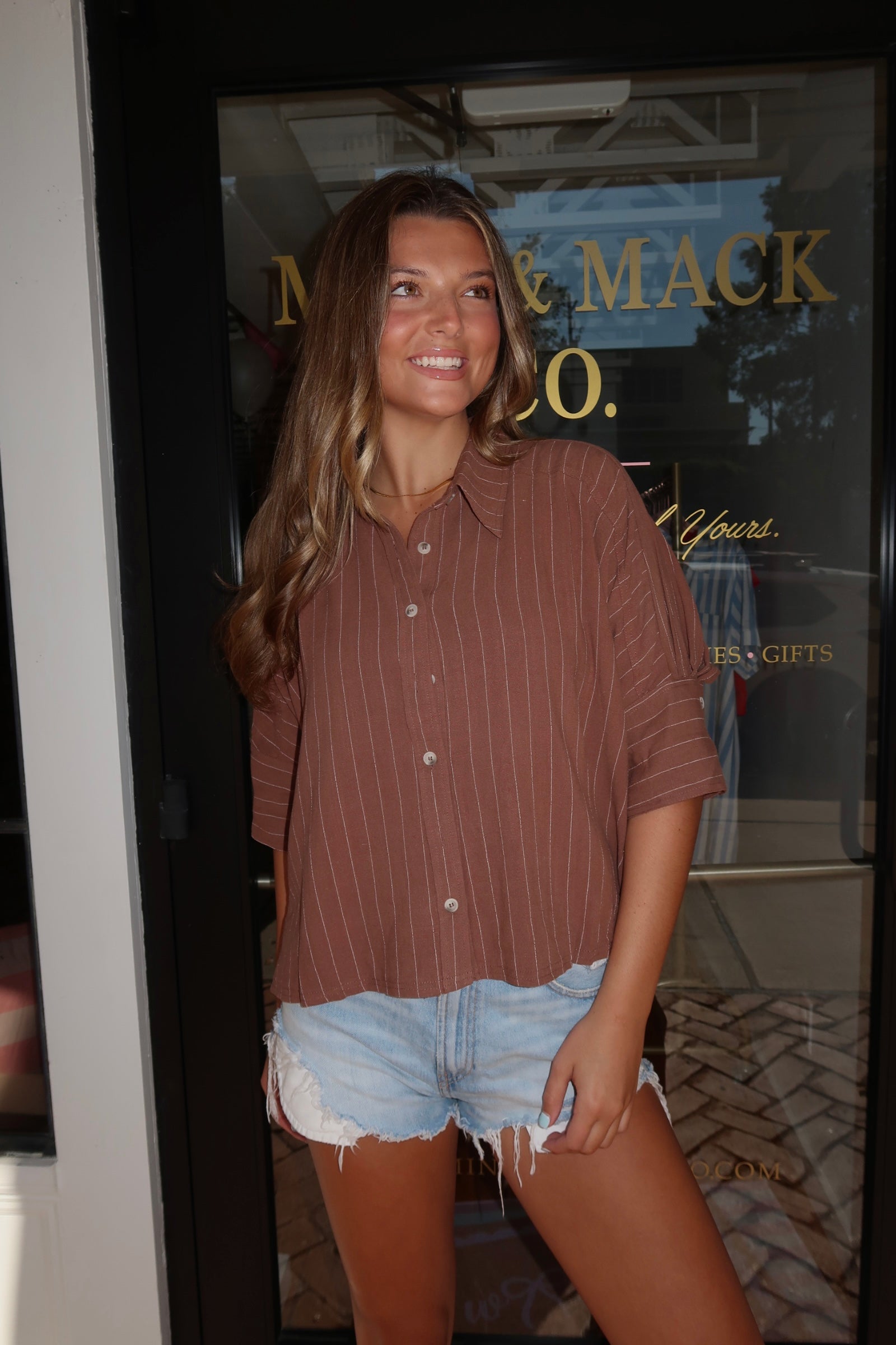 Pinstripe Button Down
