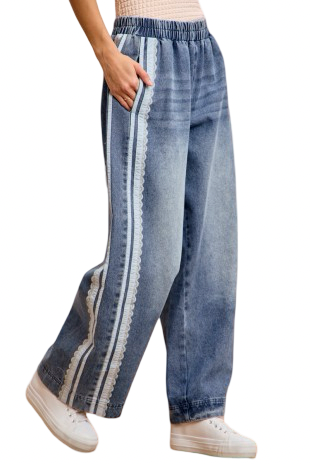 Dark Blue Jean Sweater Pants