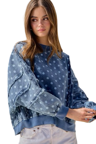 Denim Dots Sweatshirt