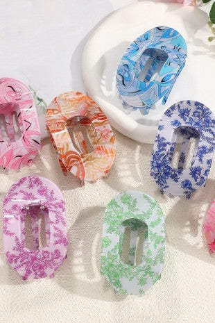 Floral Claw Clips