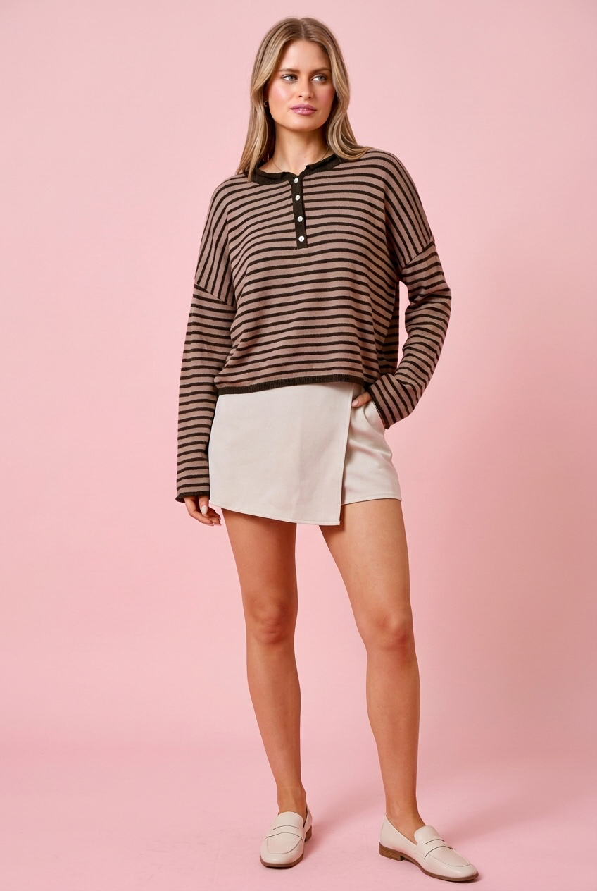 Mocha Stripe Sweater